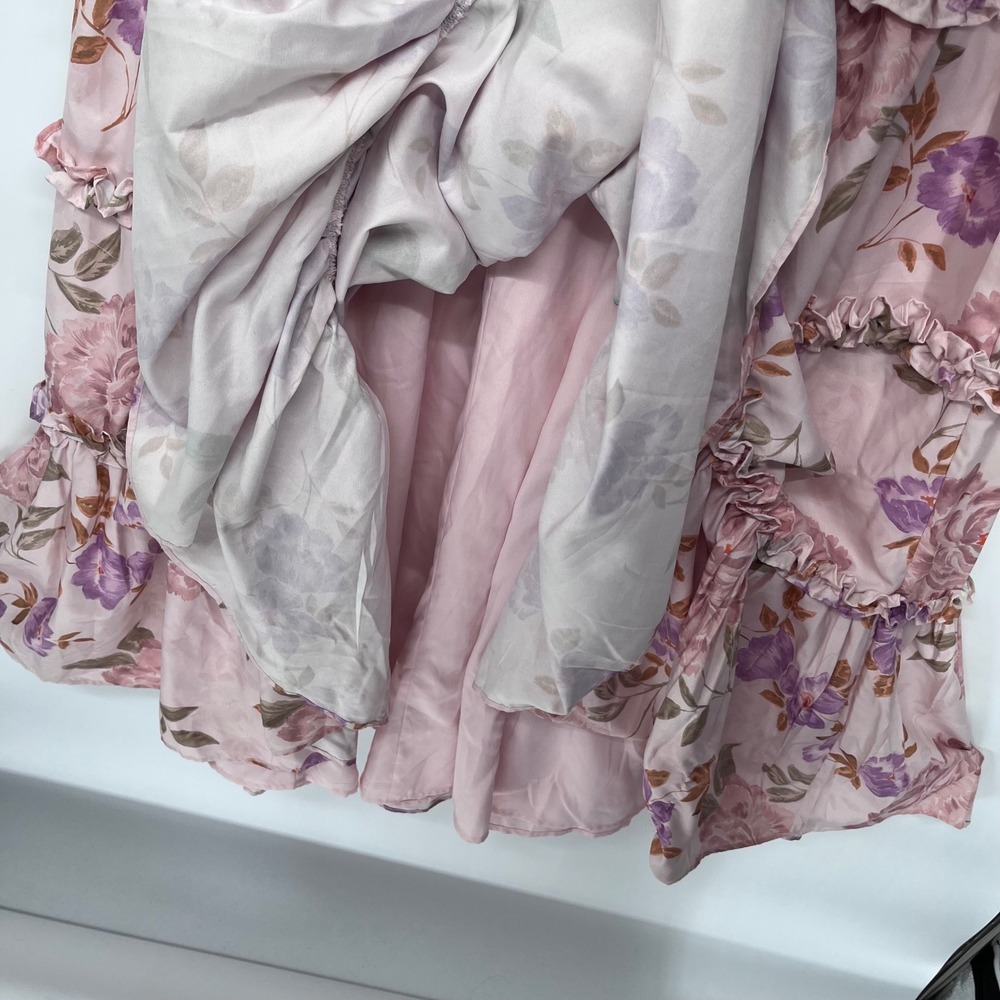 Jessakae Senna Dress Sweet Pear Floral Tiered Maxi 2X Pink Smocked Ruffle - Picture 9 of 12